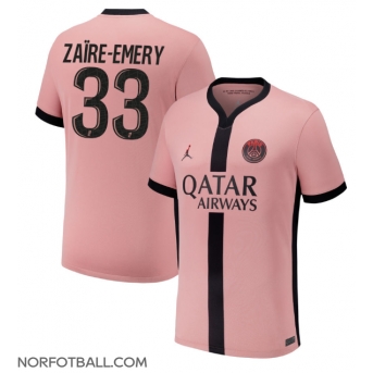 Billige Fotballdrakt Paris Saint-Germain Warren Zaire-Emery #33 Replika Tredjedrakt 2024-25 Kortermet